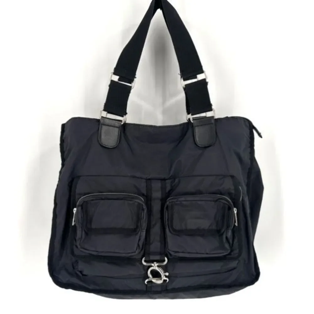 Vintage Y2K Banana Republic Men’s Travel Tote Carry On Nylon & Leather‎ Bag